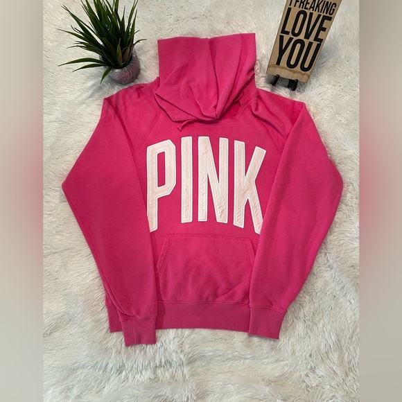 PINK Victoria's Secret Tops - PINK Victoria's Secret Pullover Hooded Sweatshirt